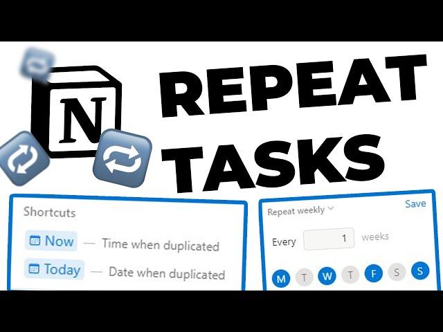 Create Recurring Tasks in Notion!  (EASY Method!)