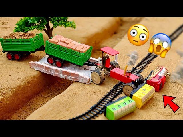 Diy mini tractor accident with train | science projects@KeepVilla @MiniCreative1 Tech Creators