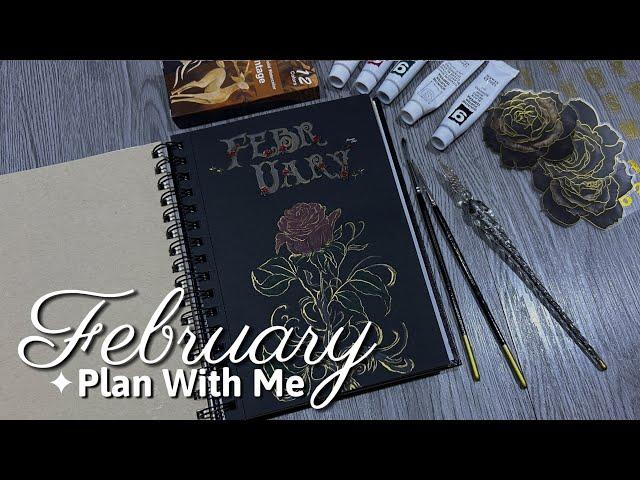 February Bullet Journal Set Up  Rose Theme | Project Bee