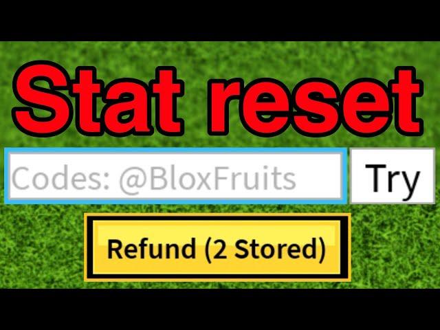 ALL stat reset codes in 1 minute.. (Blox Fruits)