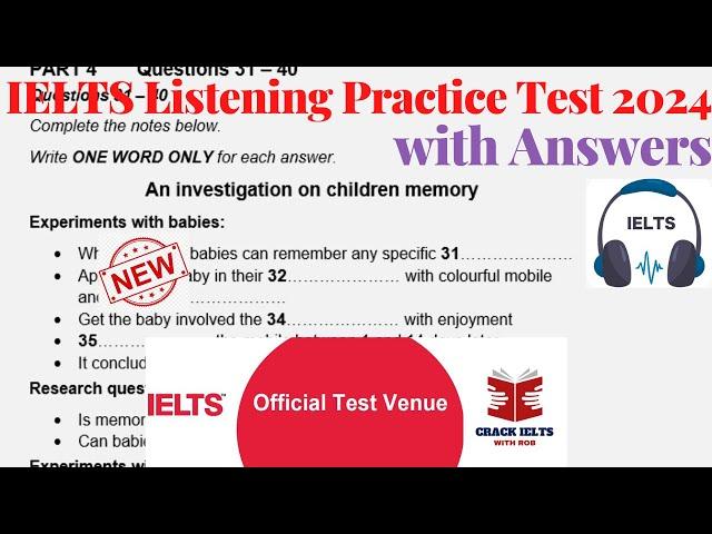 IELTS Listening Actual Test 2024 with Answers | 12.04.2024