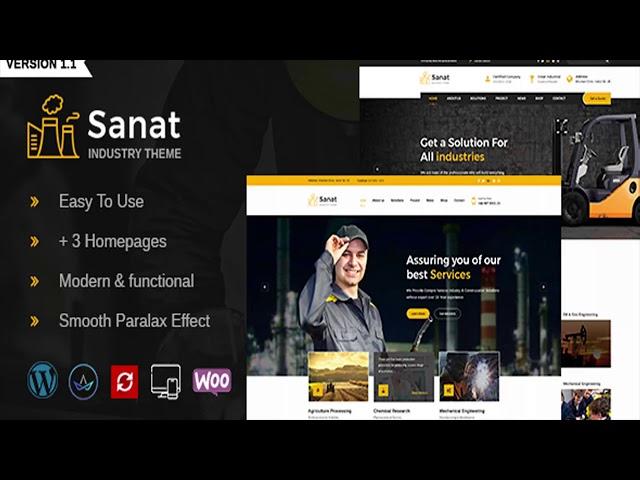 Sanat - Factory & Industry WordPress Theme | Themeforest Website Templates and Themes