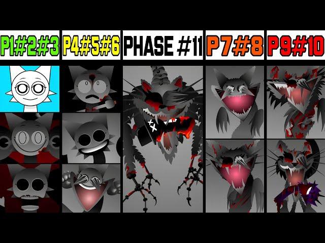 Phase 1 VS Phase 2 VS Phase 3 VS Phase 4 VS Phase 5 VS Phases 6-11 in Incredibox Sprunki!