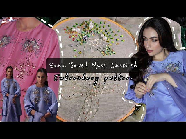 Sana Javed inspired Museluxe embroideryHand-work design #sanajaved #dress #viral #designerwear