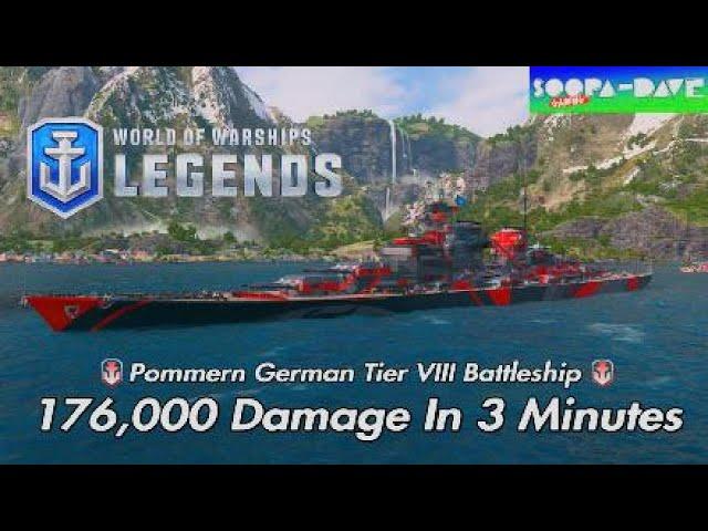 World Of Warships Legends Pommern Secondary Build German Tier VIII Battleship