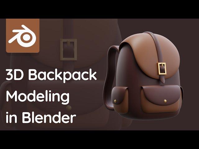 3D Backpack Modeling in Blender [RealTime]