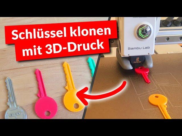 Schlüssel mit dem 3D-Drucker KLONEN?! Klappt das?