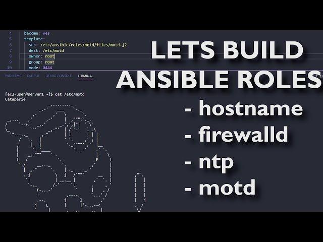 Lets Build: Ansible Roles || How to Build Ansible roles to set hostname, ntp, firewalld, and motd