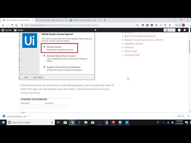 RPA using UiPath - Tutorial#2 - How to renew UiPath Community Edition License