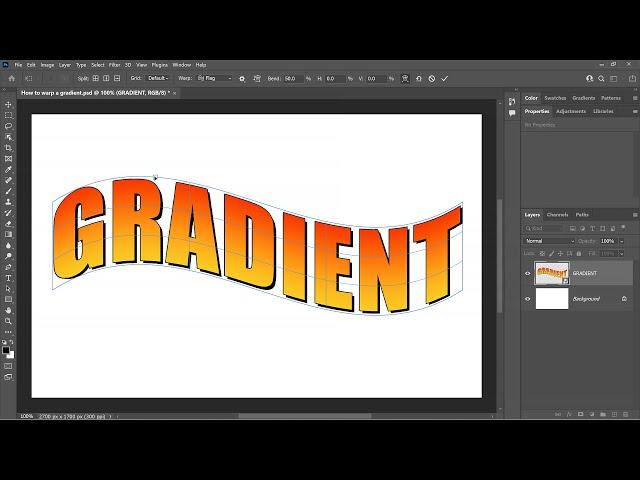 How to Warp a Gradient in Text with Photoshop