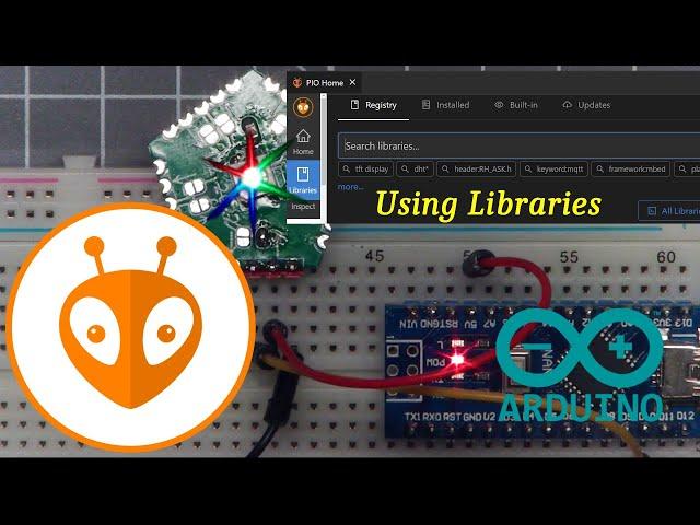 Using external libraries with PlatformIO and Arduino