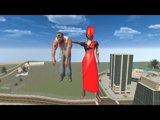 Franklin Fight Giant Stree Ghost in Indian Bike Driving 3D