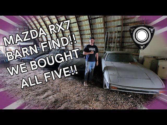 We Found 5 Madza RX7's Sitting In a Barn and Bought Them All!!!