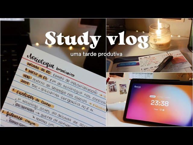 STUDY VLOG: UMA TARDE PRODUTIVA / estudos, motivação, produtividade, anotações...