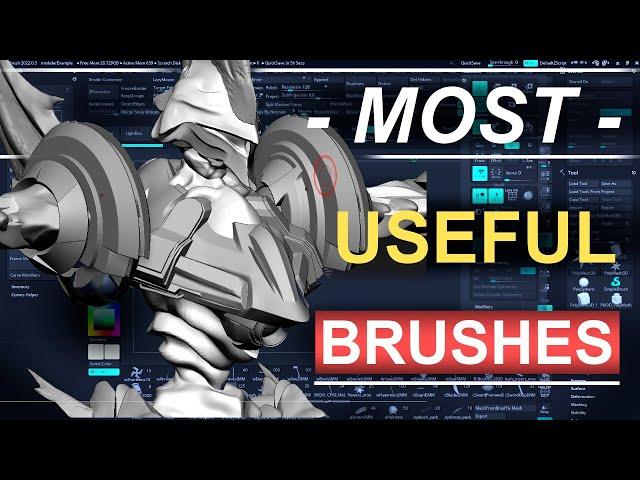 ZBrush - The Most Useful Simple Brushes (In 2 MINUTES!!)