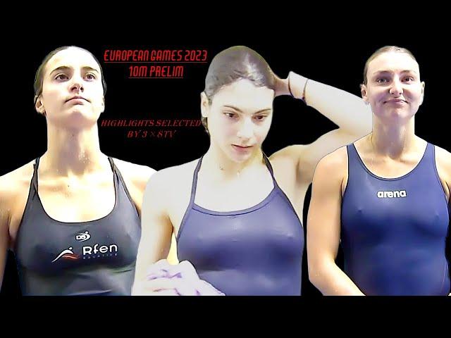 Women's Diving | European Games 2023 10m Prelim | Highlights selected by 3×8TV | #sports