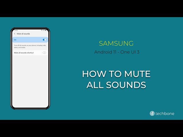 How to Mute all sounds - Samsung [Android 11 - One UI 3]