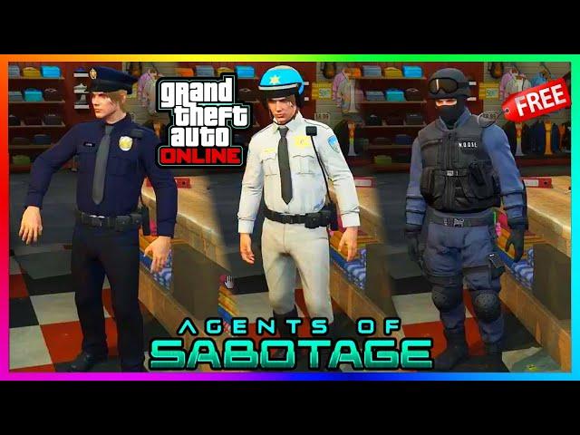 UNLOCK POLICE NOOSE OUTFIT, Get Cop Uniform, AGENTS Of Sabotage, GTA 5 DLC 2024 (GTA Online Update)