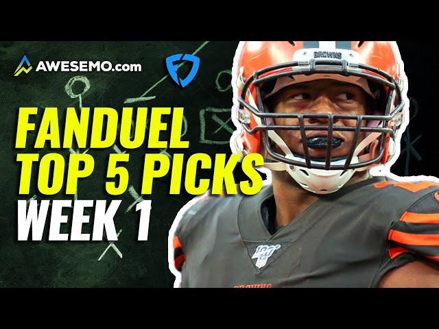 FanDuel NFL Top-5 Picks Week 1 | Daily Fantasy Fantasy Football