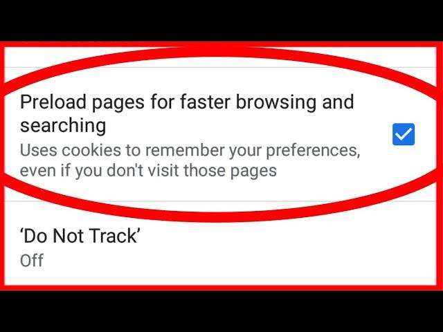 How to enable & disable preload pages for faster browsing and searching in google chrome