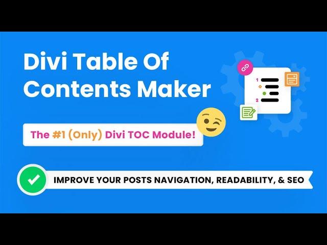 Introducing The Divi Table Of Contents Maker Plugin by Pee-Aye Creative!