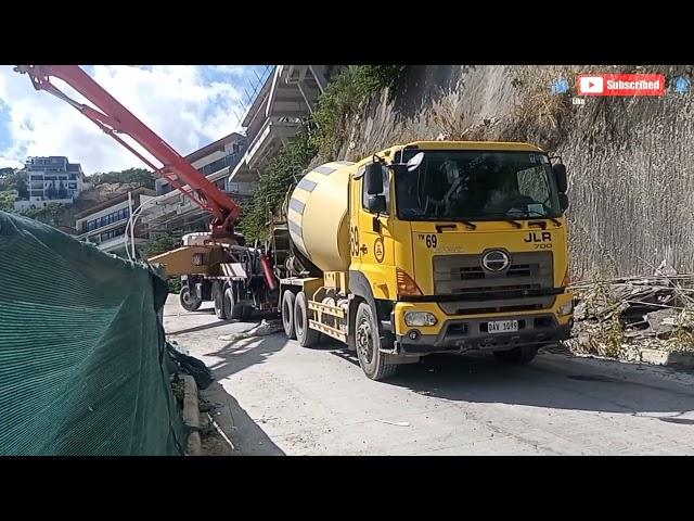 Ep.1 PUTSMEISTER PUMPCREAT HINO 700||OPERATION IN CONSTRUCTION PROJECT!!