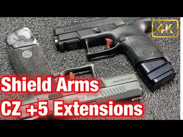 Shield Arms +5 9mm Magazines Extensions for the CZ P10c and P10s