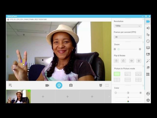 How to add your Webcam as a video source with ManyCam 6