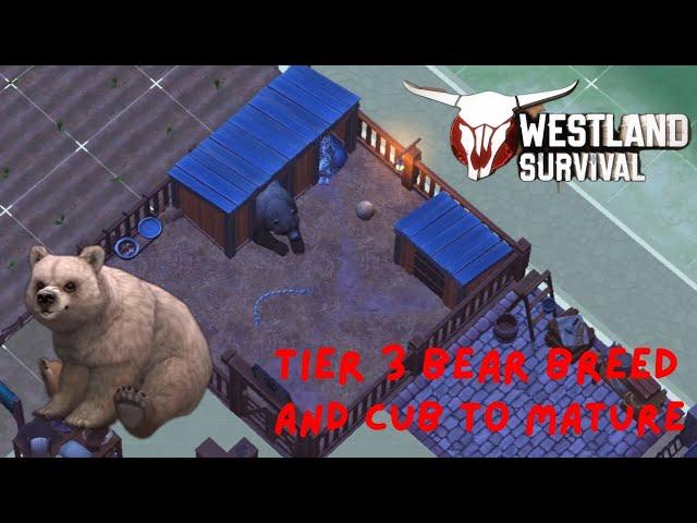 Westland Survival: breeding tier 3 glacier bears and growing the cub to maturity