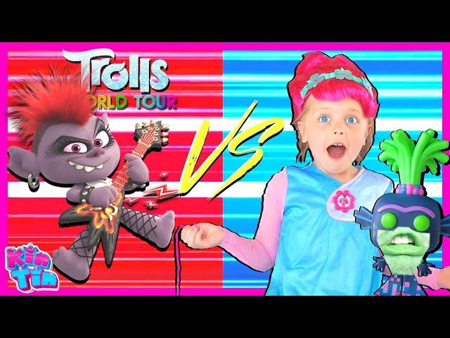 Trolls World Tour Movie In Real Life! Trolls Poppy Plays Music and Has Dance Party To Find Strings