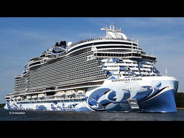 NORWEGIAN PRIMA | incredibly beautiful maiden call of the brand new NCL cruise ship in Amsterdam |4K