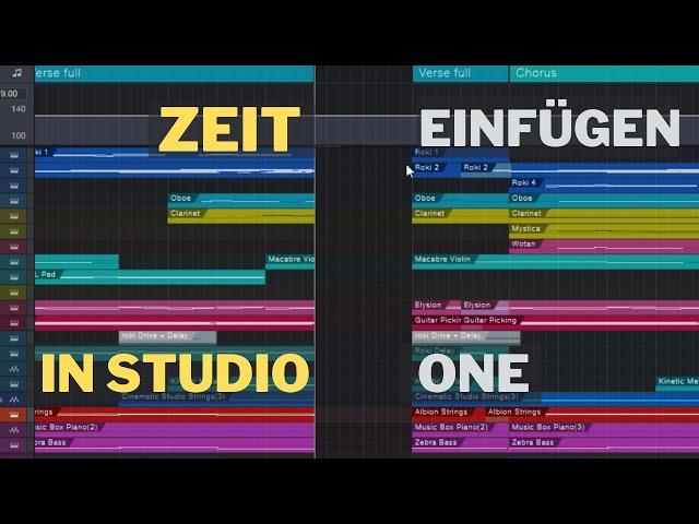 Zeit einfügen in Studio One | PreSonus Studio One Tutorial