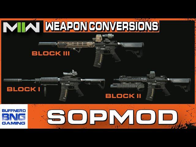 M4 SOPMOD Block I, II, III Weapon Conversion - Call Of Duty Modern Warfare II