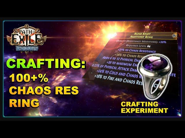 PoE 3.15 - Crafting a 107% Chaos Resistance Ring