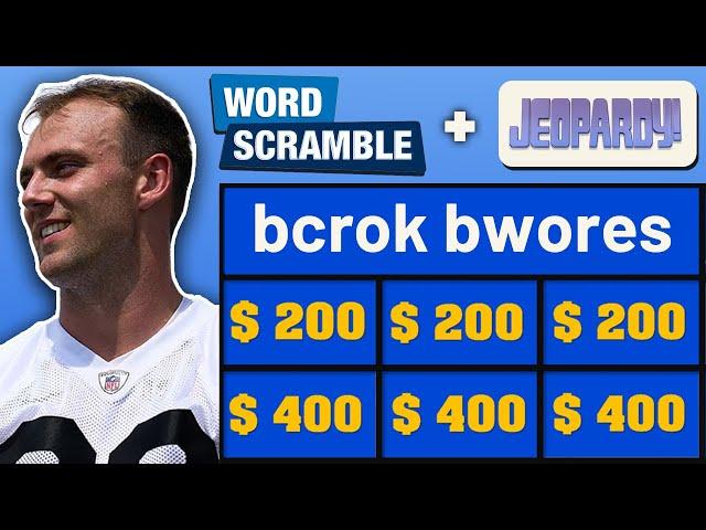 Crazy NFL Scramble Jeopardy Pt. 2