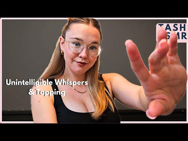 ASMR FAST Unintelligible Whispers and Tapping