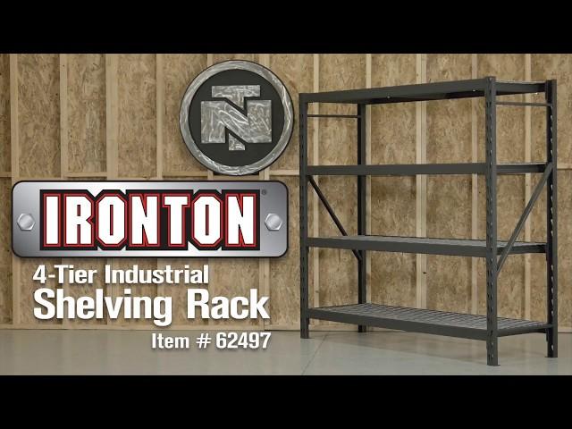 Ironton 4-Tier Industrial Shelving Rack  77in.W x 24in.D x 72in.H Model# 2611T002