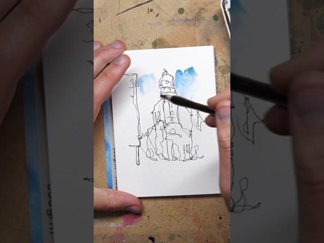 The EASIEST way to sketch in ink and watercolour?