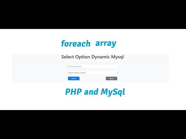 Select Option Dynamic Using PHP Mysql