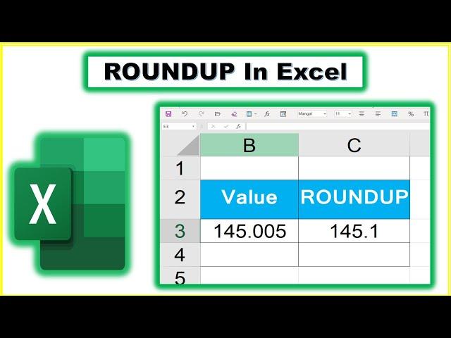 How to ROUNDUP in Excel | ROUNDUP | #roundup