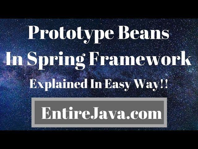 Prototype Scope Beans in Spring Framework - Explained in Easy way! [entirejava.com]