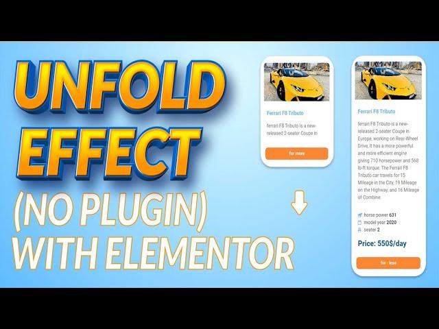 How To Create An Unfold Widget With Elementor For Free