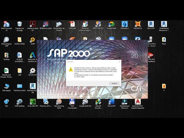 EXPIRO LA LICENCIA  DE SAP2000, ETABS, SAFE (Solución )-COMO RENOVAR LICENCIA SAP2000, ETABS Y SAFE.