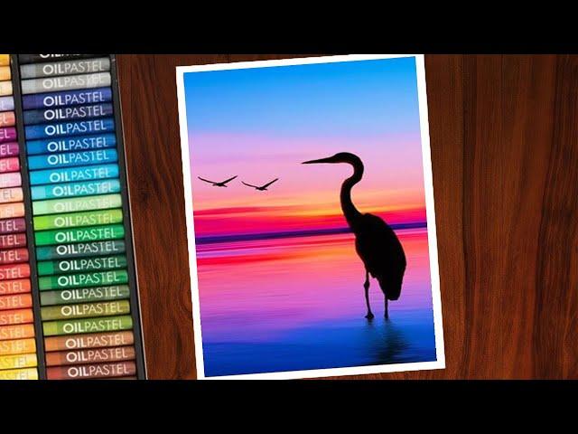 Easy Oil Pastel Drawing | For Beginners | Step By Step | ART O'CLOCK