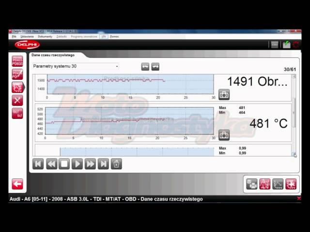 Delphi DS150 Autocom CDP+ wypalanie DPF Audi A6 3.0 TDI ASB Euro4 - instrukcja