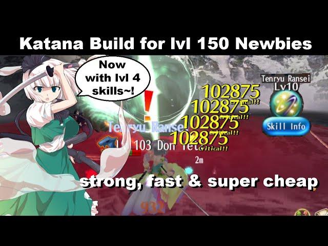 SUPER CHEAP Katana Build for Newbies! WITH Lvl 4 Skills! | Toram Online