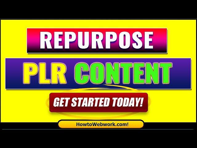 Repurpose PLR Reports  Repurpose PLR Content  Repurpose PLR Products  Repurpose PLR Articles