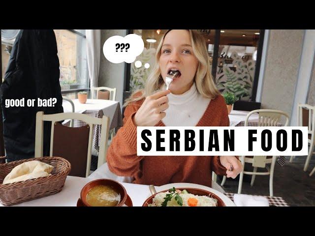 AMERICAN tries traditional SERBIAN food..... GOOD or BAD?? Skadarlija in Belgrade, Serbia