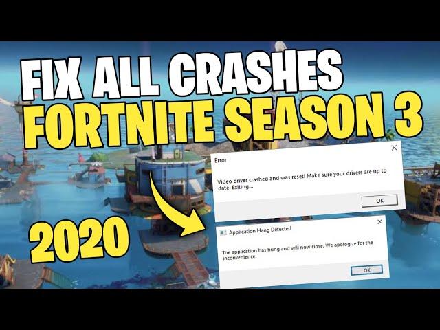 How To Fix Fortnite Application Crash Detected -Chapter 2 Season 3