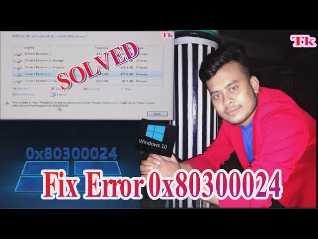 Error 0x80300024 Code Problem   installing Windows 10